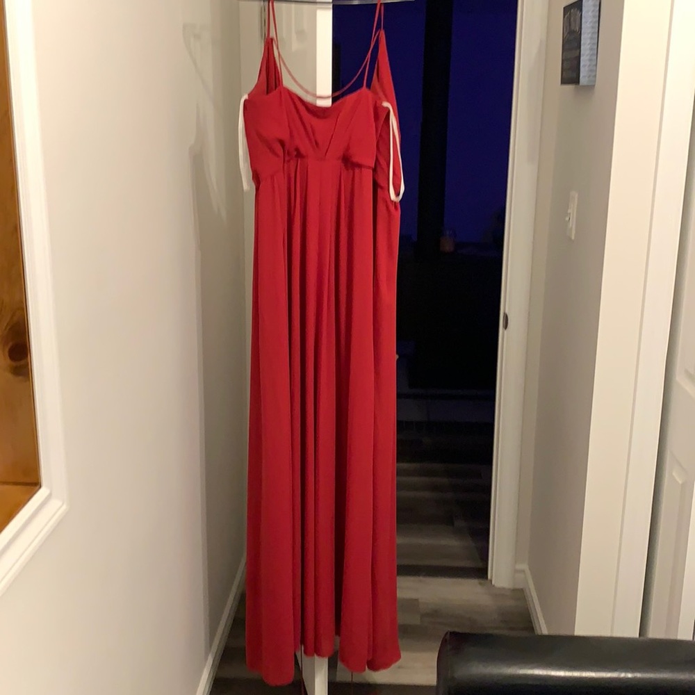 David’s bridal wrap dress/added length